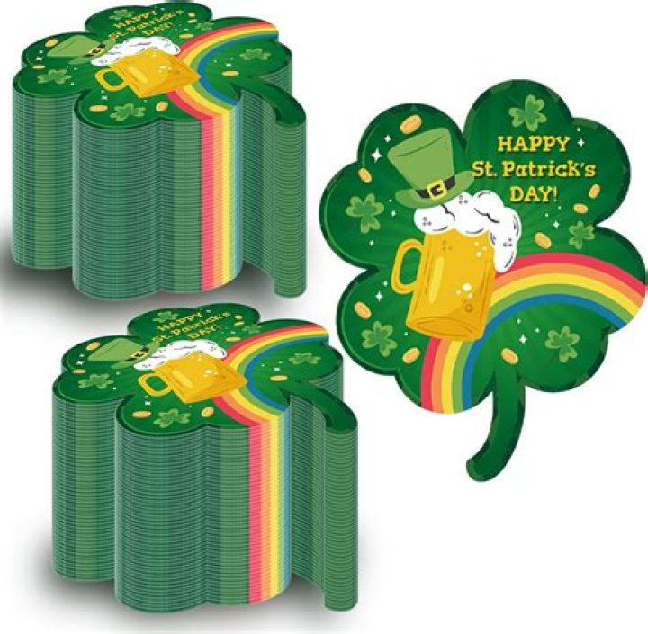 St. Patricks Day Shamrock Shaped Napkin