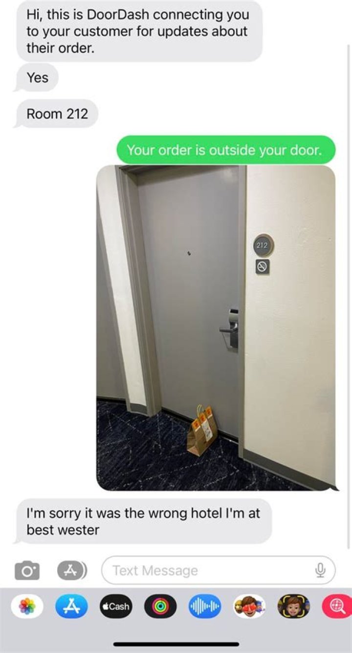 What happens when you order DoorDash to a hotel?